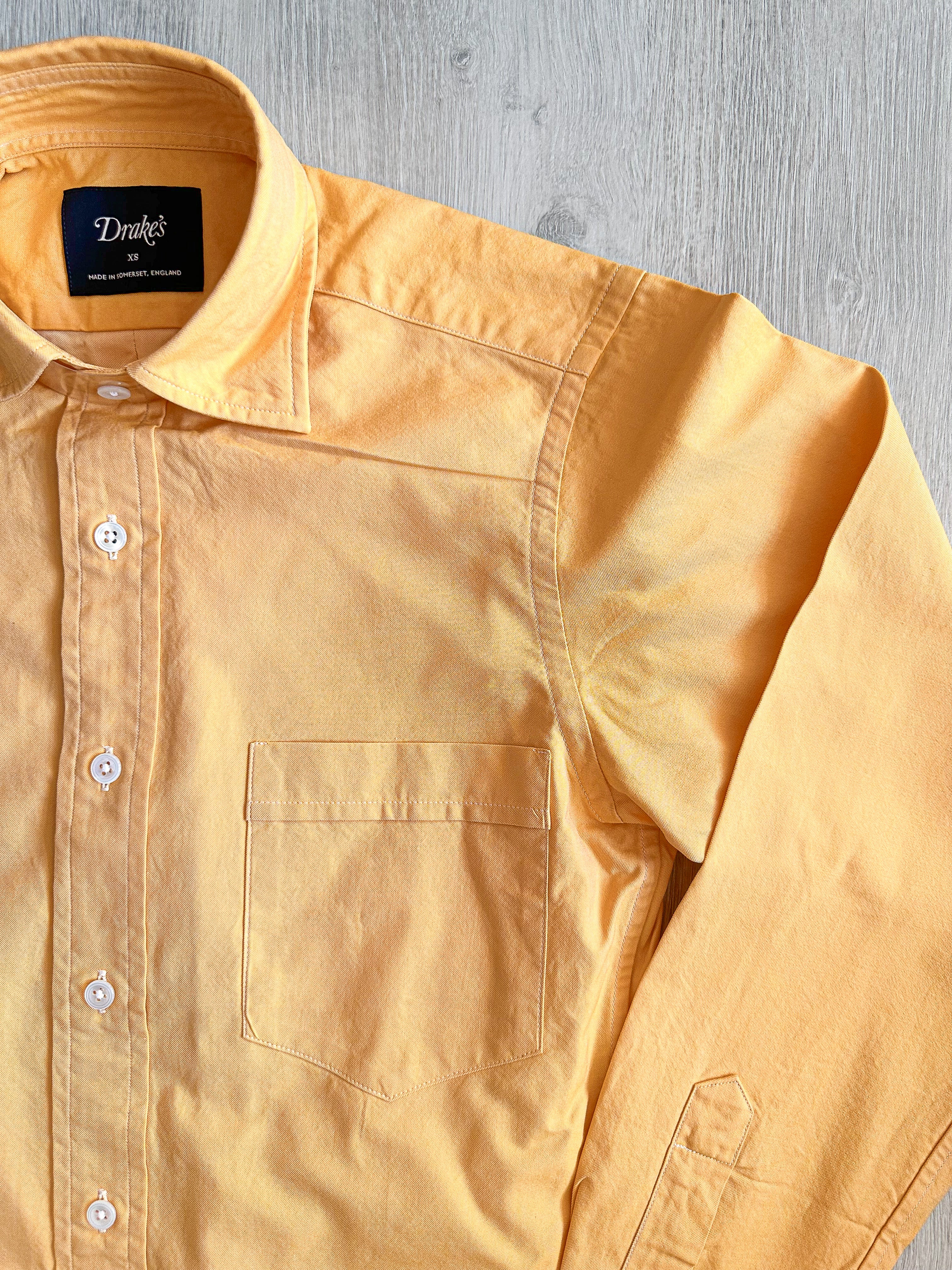 Drake's Oxford Cloth Button Down Shirt In Sunshine Yellow - House Of Huntington