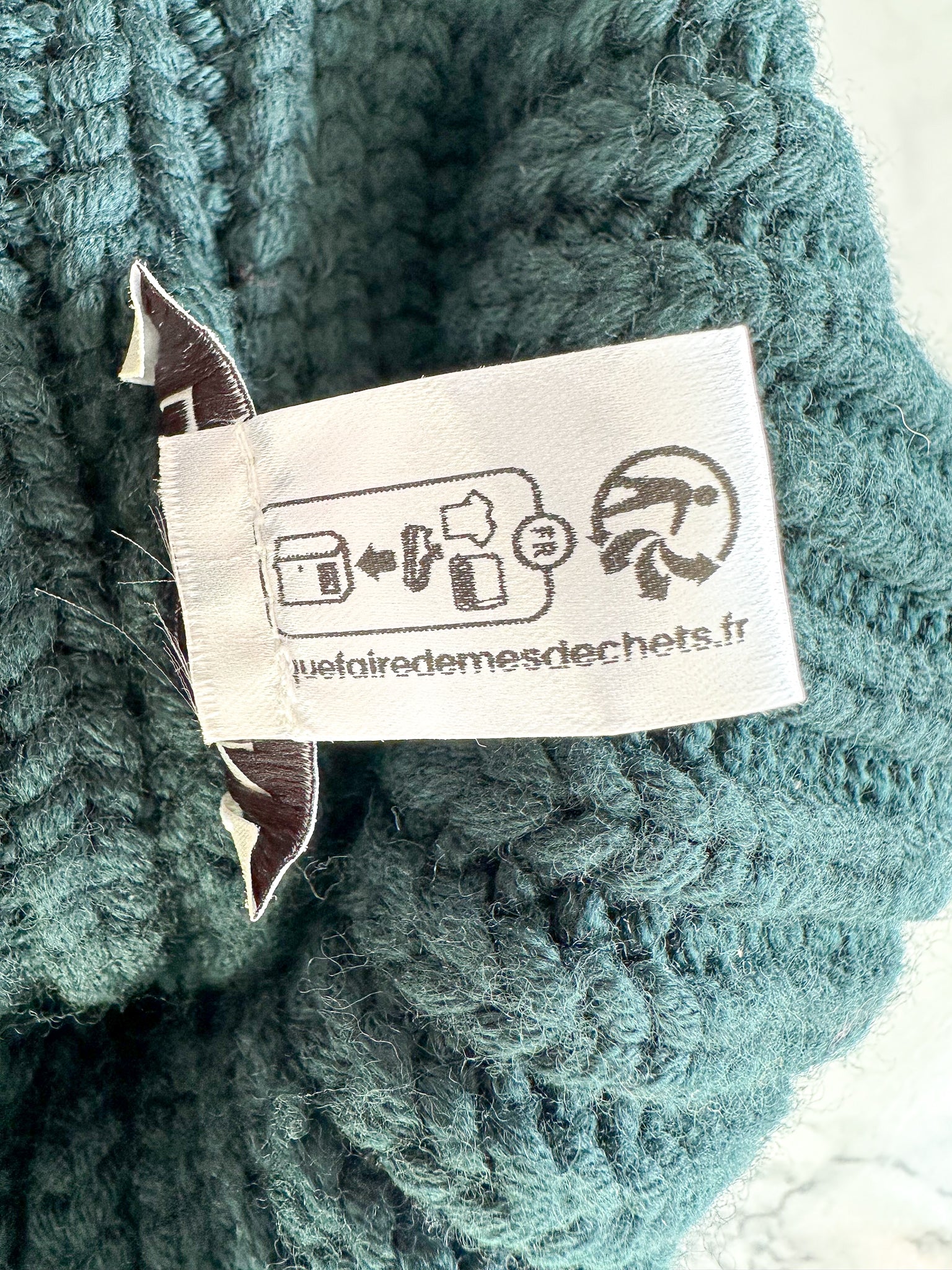 Lanvin Green Logo Tab Ribbed Knit Wool Beanie Hat