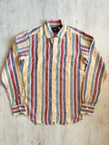 Drake's Striped Linen Slim Fit Shirt - House Of Huntington