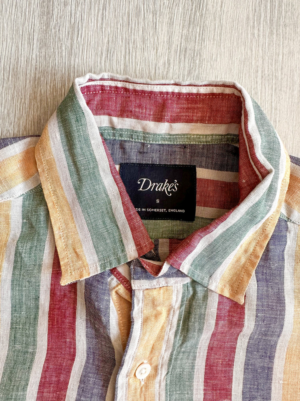 Drake's Striped Linen Slim Fit Shirt - House Of Huntington