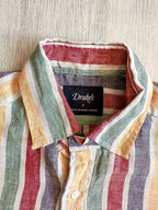 Drake's Striped Linen Slim Fit Shirt - House Of Huntington