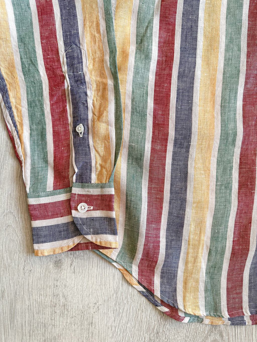 Drake's Striped Linen Slim Fit Shirt - House Of Huntington