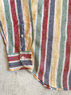 Drake's Striped Linen Slim Fit Shirt - House Of Huntington