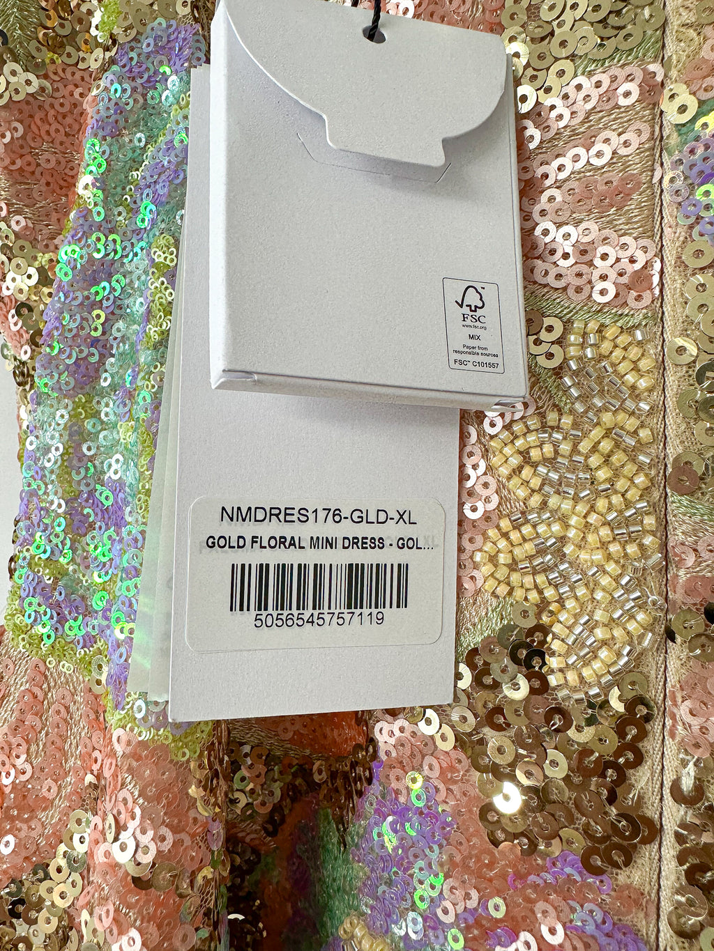 Nadine Merabi Leila Full Sequinned Embroidered Strapless Mini Dress