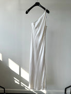 GALVAN Ibiza Pearl White One Shoulder Bridal Wedding Dress - House Of Huntington