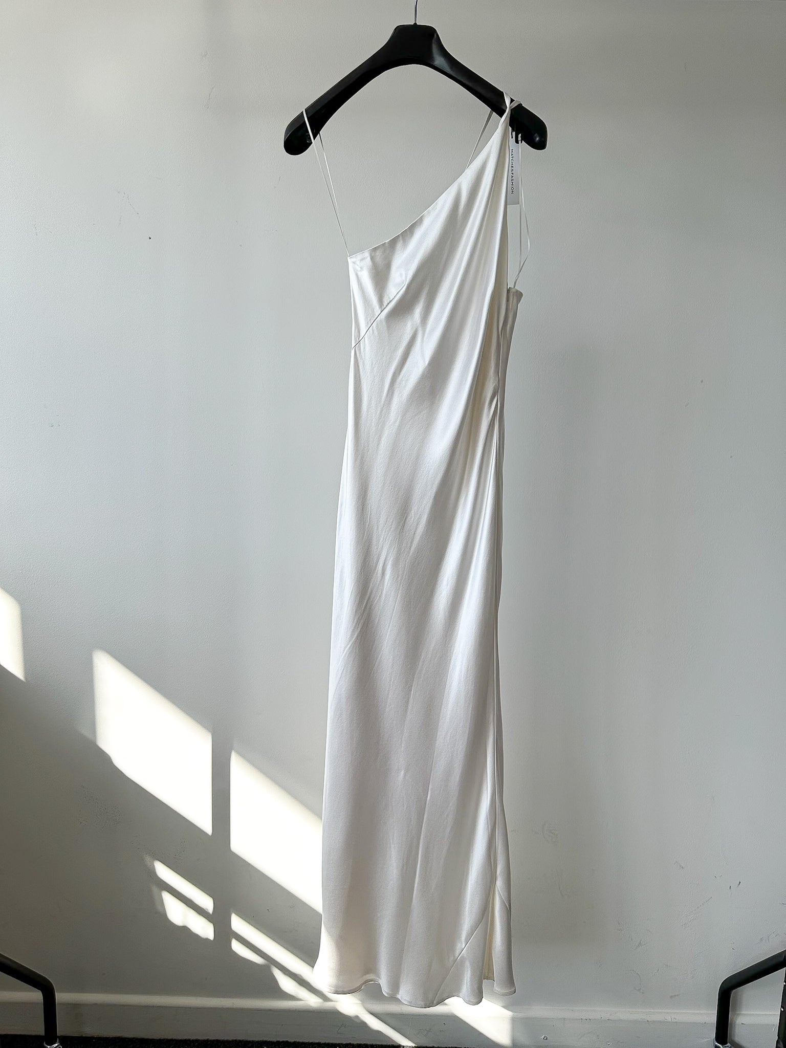 GALVAN Ibiza Pearl White One Shoulder Bridal Wedding Dress - House Of Huntington