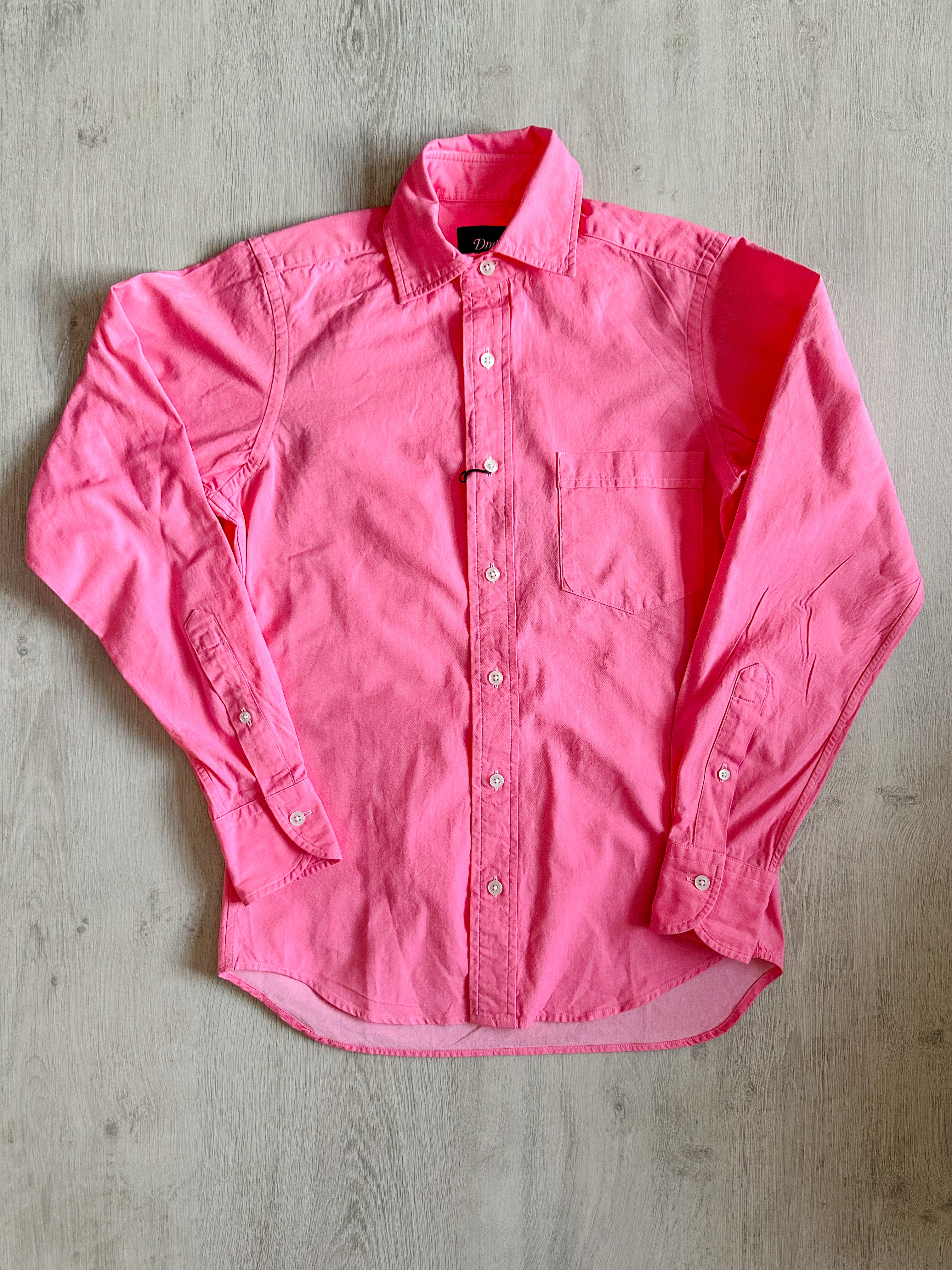 Drake's Pink Spread Collar Button Down Shirt - House Of Huntington