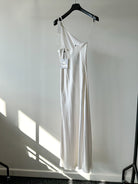 GALVAN Ibiza Pearl White One Shoulder Bridal Wedding Dress - House Of Huntington