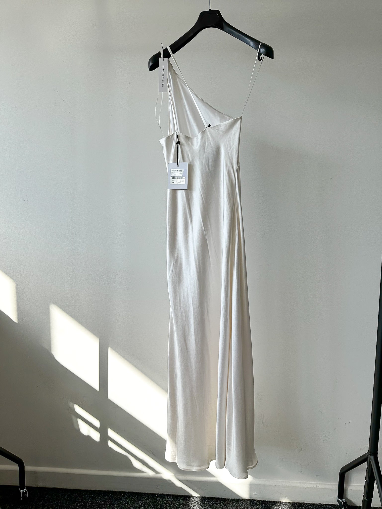 GALVAN Ibiza Pearl White One Shoulder Bridal Wedding Dress - House Of Huntington