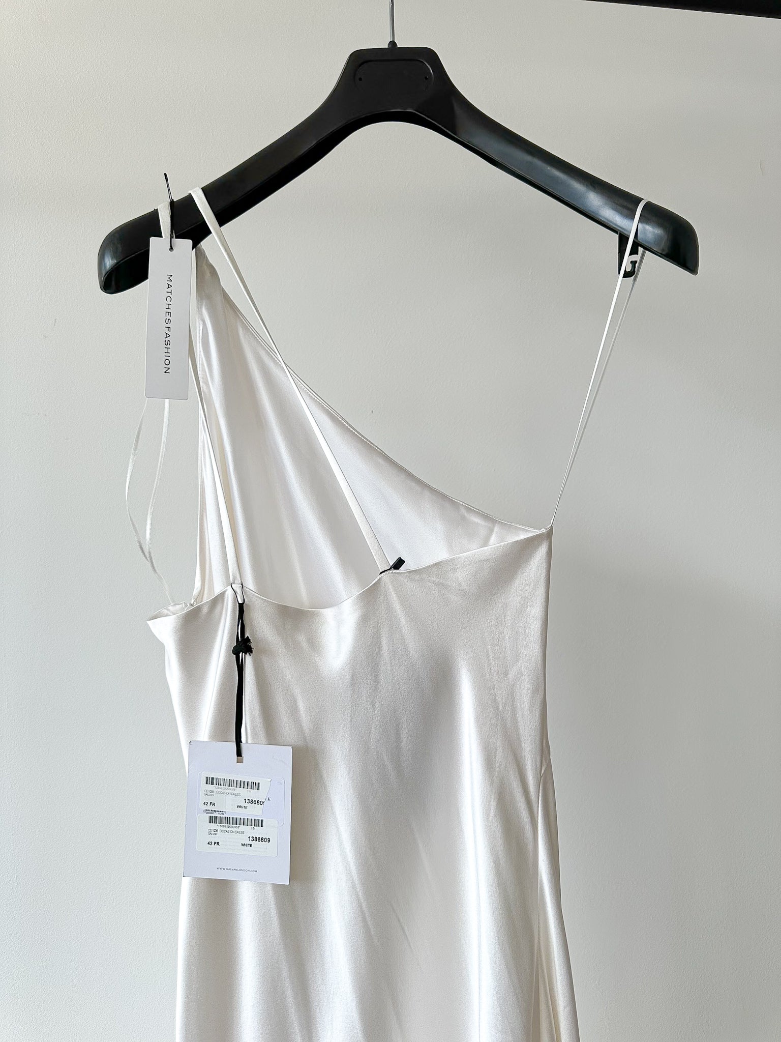 GALVAN Ibiza Pearl White One Shoulder Bridal Wedding Dress - House Of Huntington