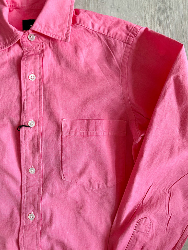 Drake's Pink Spread Collar Button Down Shirt