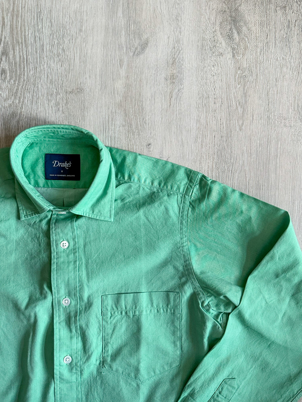 Drake's Oxford Cloth Button Down Shirt In Green - House Of Huntington