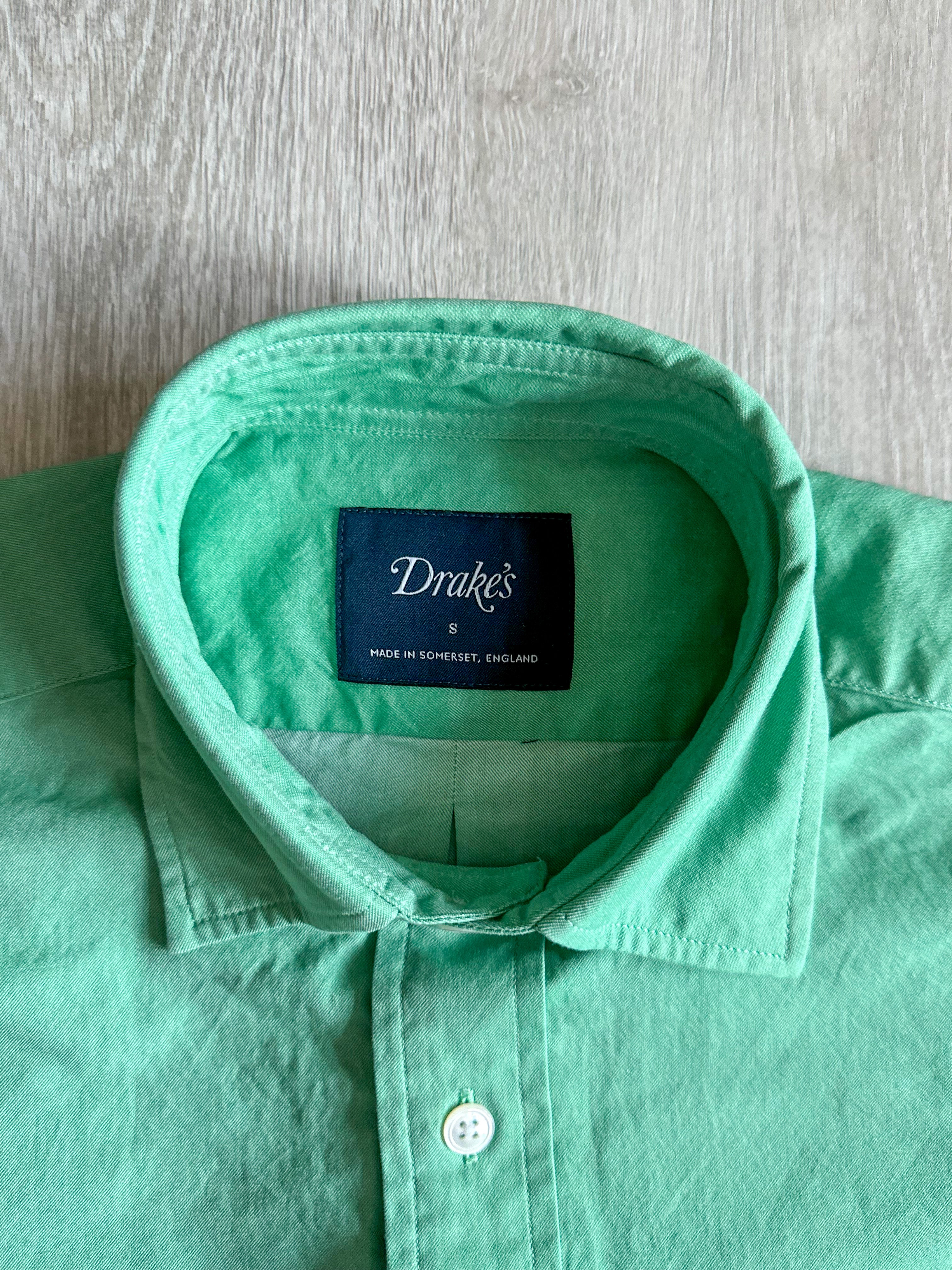 Drake's Oxford Cloth Button Down Shirt In Green - House Of Huntington