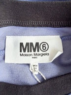 MM6 Maison Margiela Blue Deconstructed Cut-Out Crew Neck T-Shirt