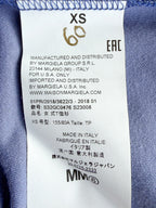 MM6 Maison Margiela Blue Deconstructed Cut-Out Crew Neck T-Shirt
