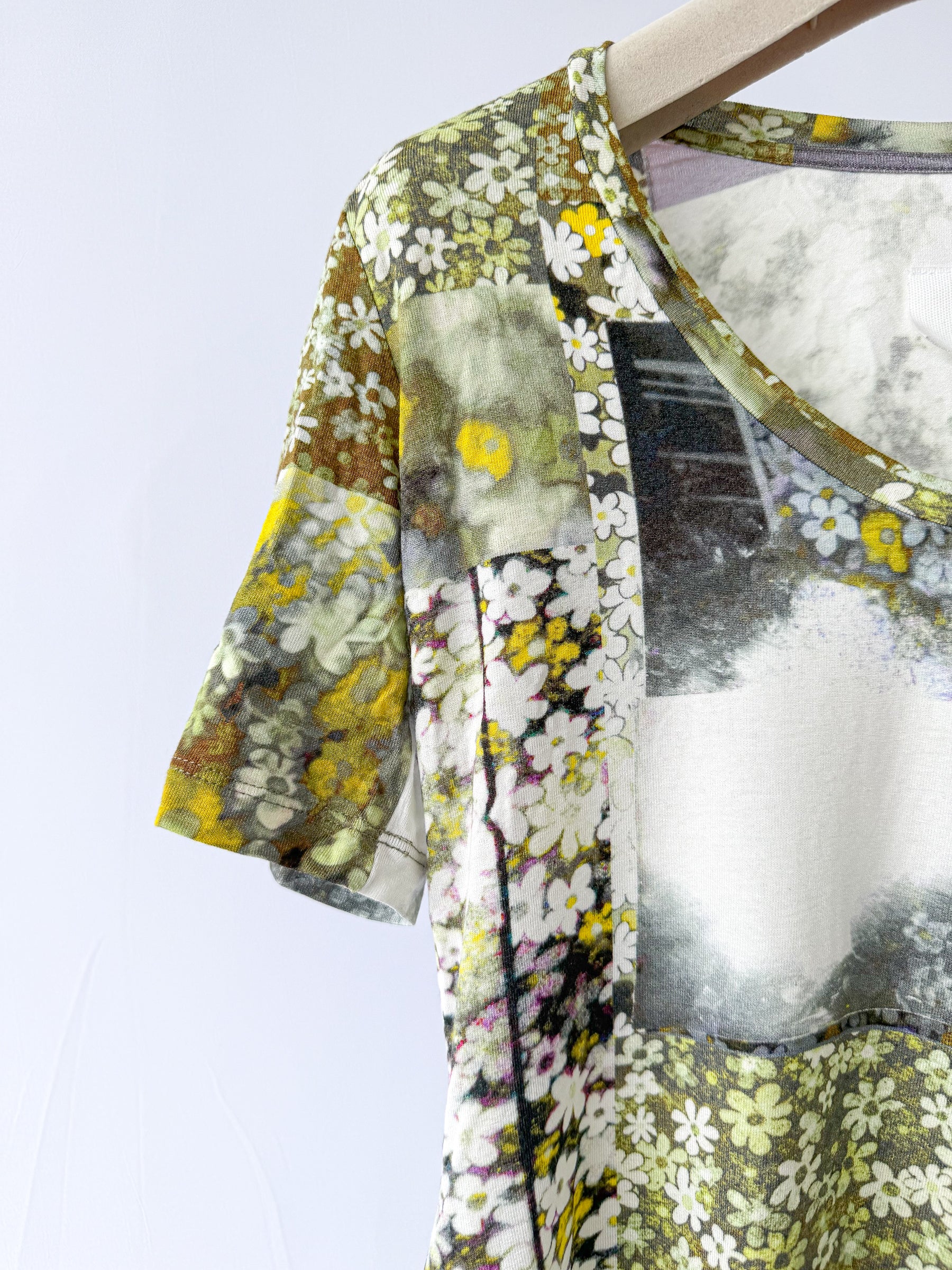MM6 Maison Margiela Floral Print Scoop Neck T-shirt