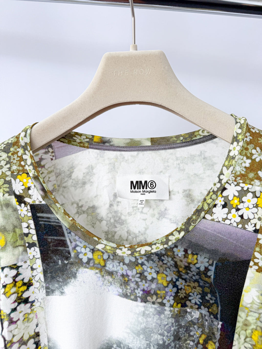 MM6 Maison Margiela Floral Print Scoop Neck T-shirt
