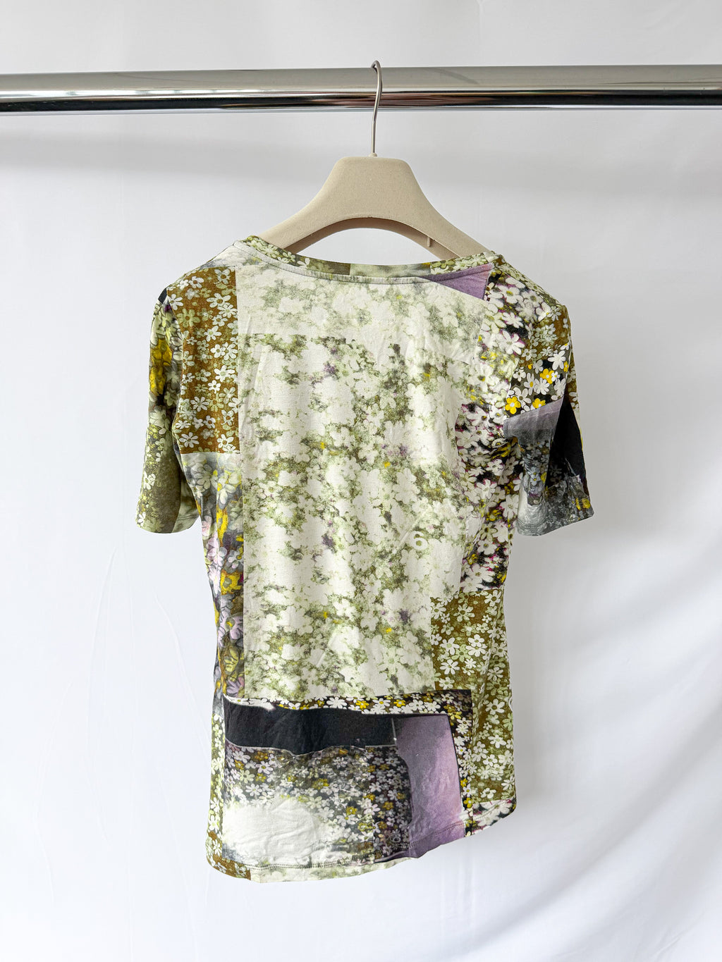 MM6 Maison Margiela Floral Print Scoop Neck T-shirt