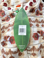 Farm Rio Jacquard Ikat White Long Sleeve Midi Dress