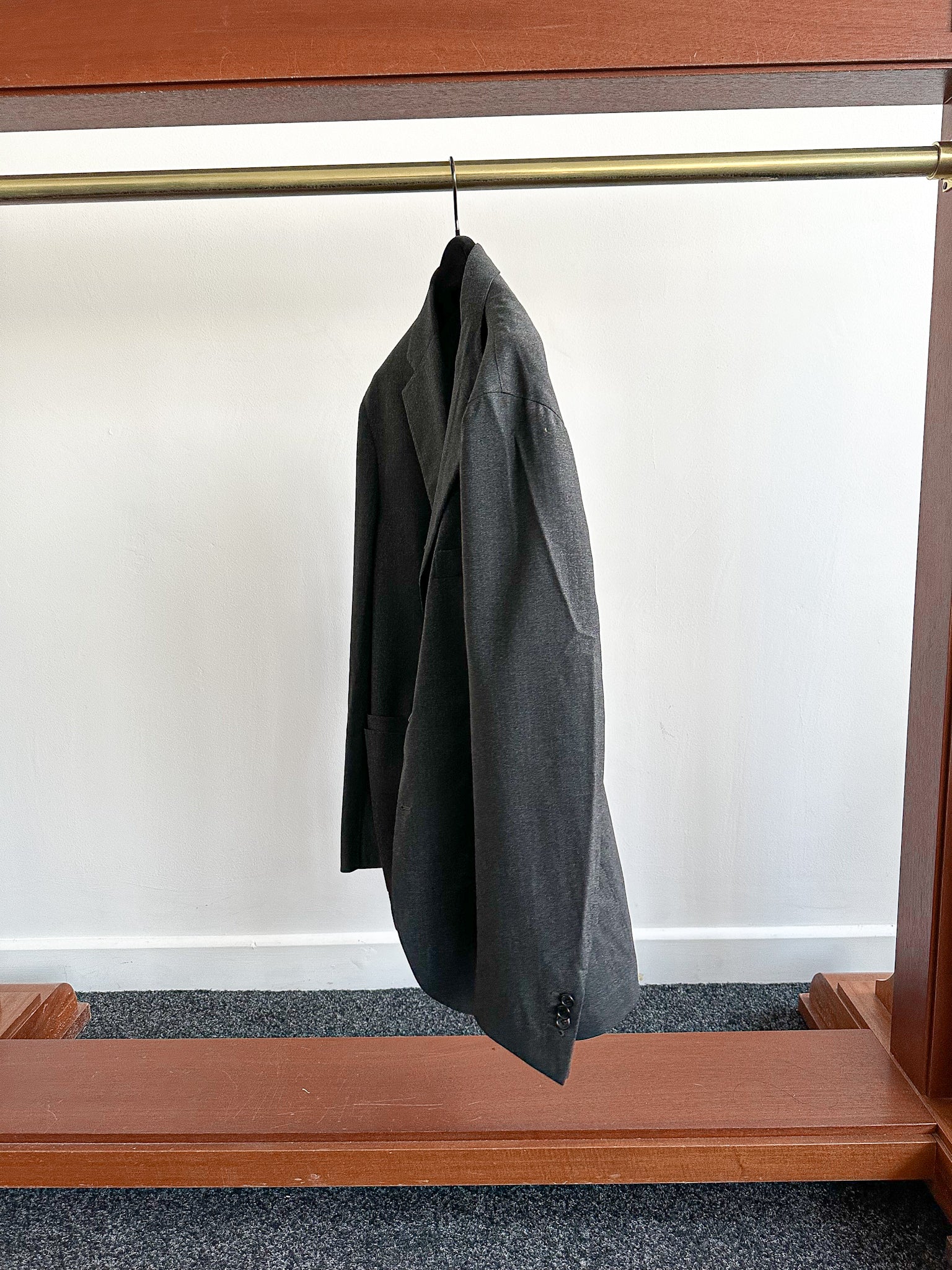 Drake's Thin Wool Grey Blazer ( Tropical Wool ) - House Of Huntington