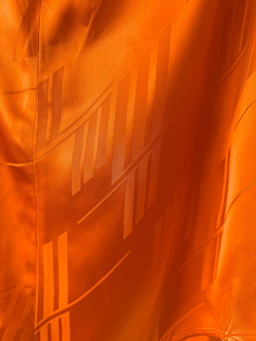 The Attico Orange Becky Halterneck Satin Mini Dress