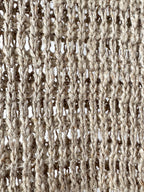 Brunello Cucinelli Beige Crochet Open Knit Linen Silk Blend Sleeveless Midi Dress