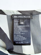 Ann Demeulemeester Silk Black & White One Shoulder Top