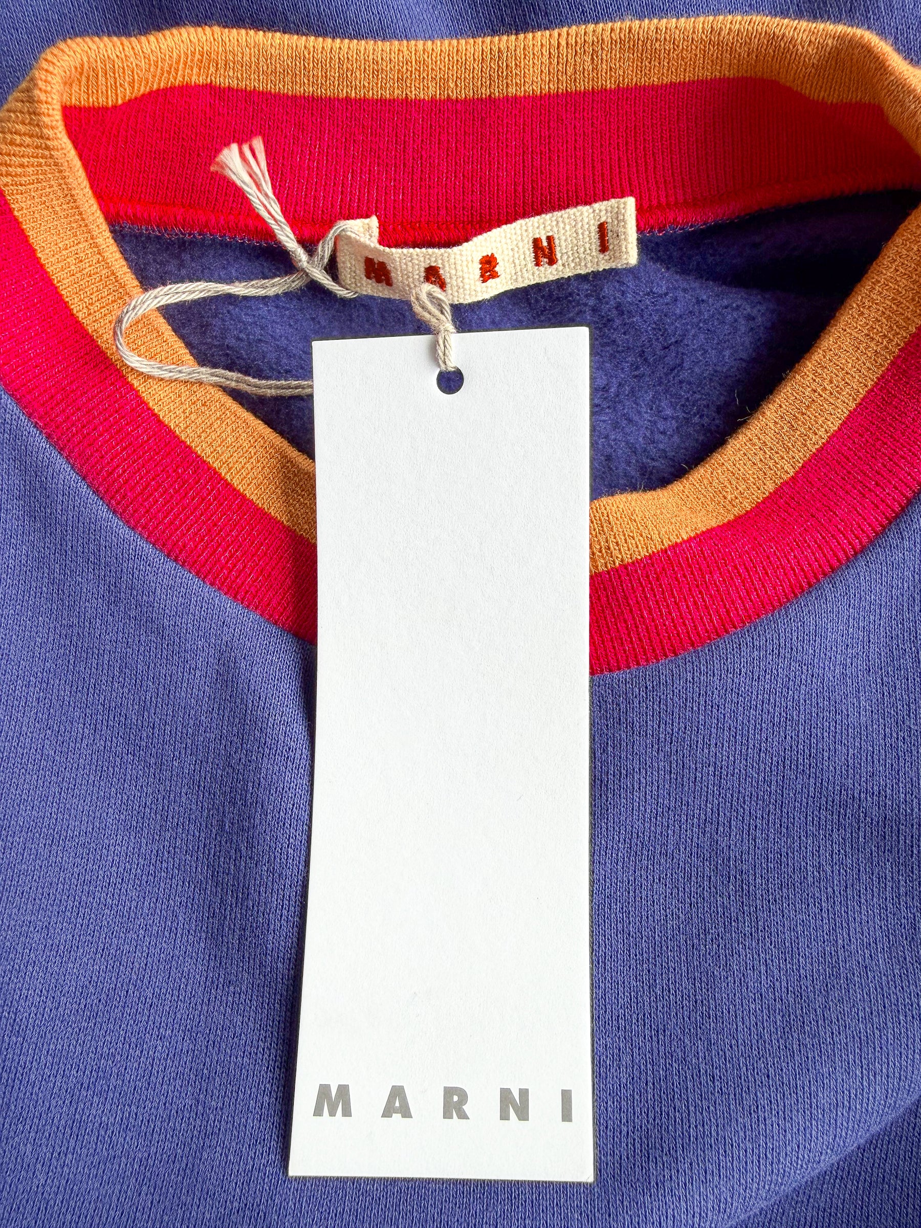 Marni Purple Multicolour Detail Sleeveless Sweatshirt