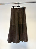 Sea New York Brown Suede Leather A-line Skirt - House Of Huntington