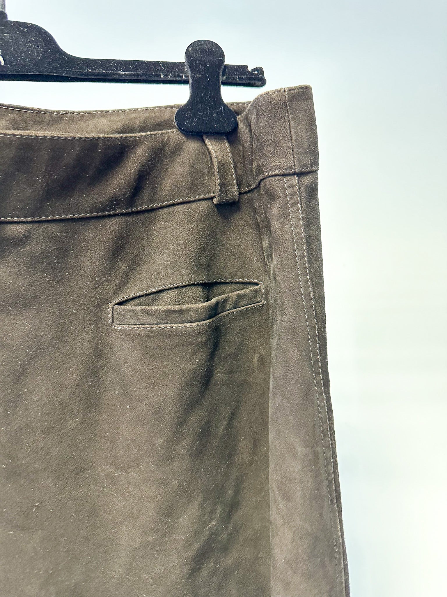 Sea New York Brown Suede Leather A-line Skirt - House Of Huntington