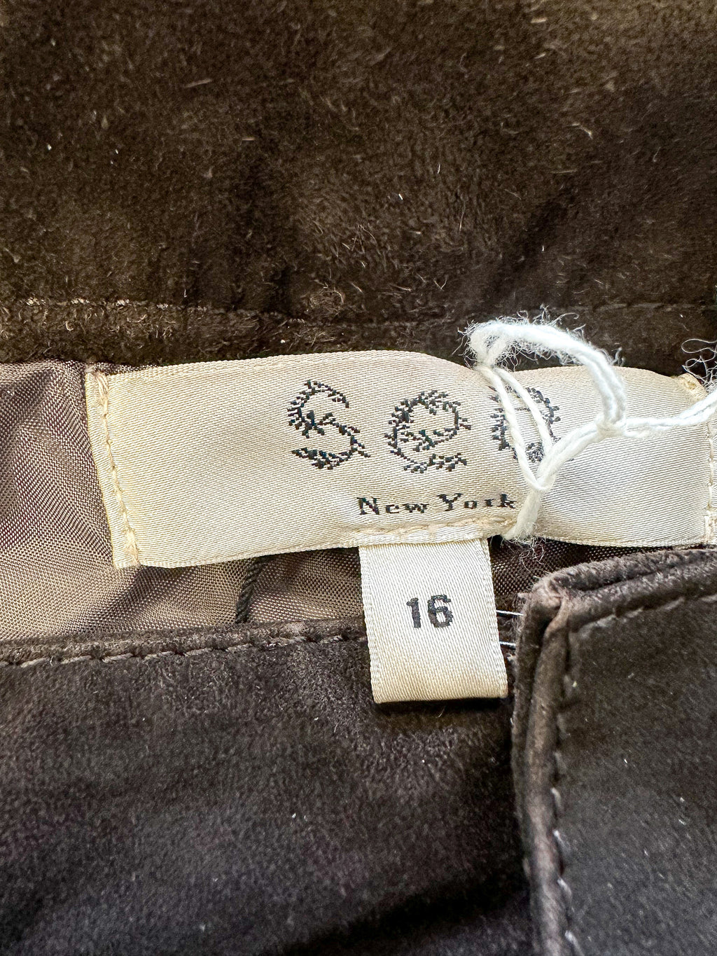 Sea New York Brown Suede Leather A-line Skirt - House Of Huntington