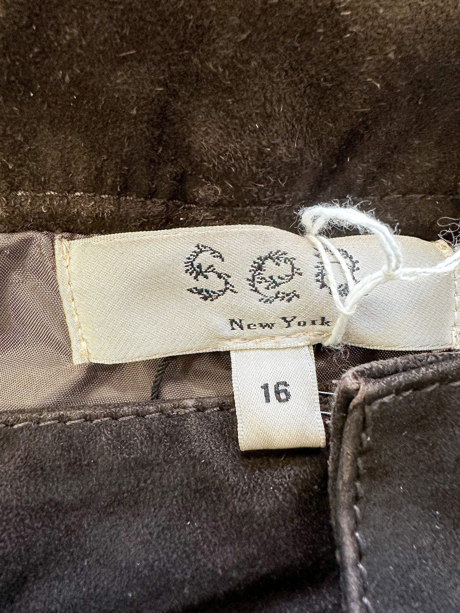 Sea New York Brown Suede Leather A-line Skirt - House Of Huntington