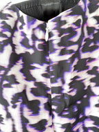 Balenciaga Purple Leopard Print Sleeveless Blouse