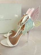 Sophia Webster Butterfly Soft Pastel Gradient Off-White Chiara Heeled Sandals