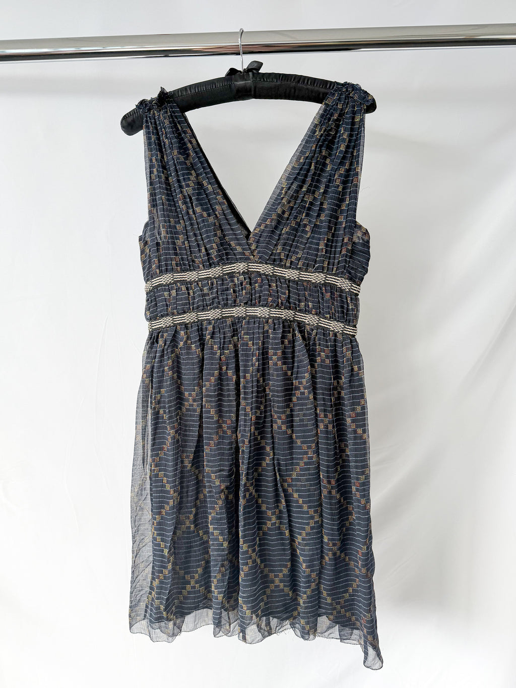 Isabel Marant Etoile Chiffon Sleeveless V-Neck Dress