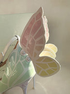 Sophia Webster Butterfly Soft Pastel Gradient Off-White Chiara Heeled Sandals