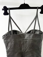 Versus Versace + Anthony Vaccarello Cutout Studded Leather Mini Dress