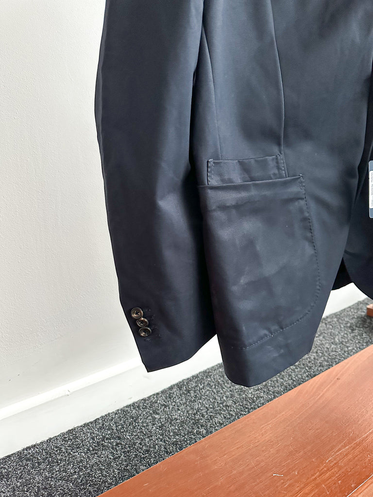 Drake's Lovat Cotton Drill Tailored Navy Blue Jacket - House Of Huntington