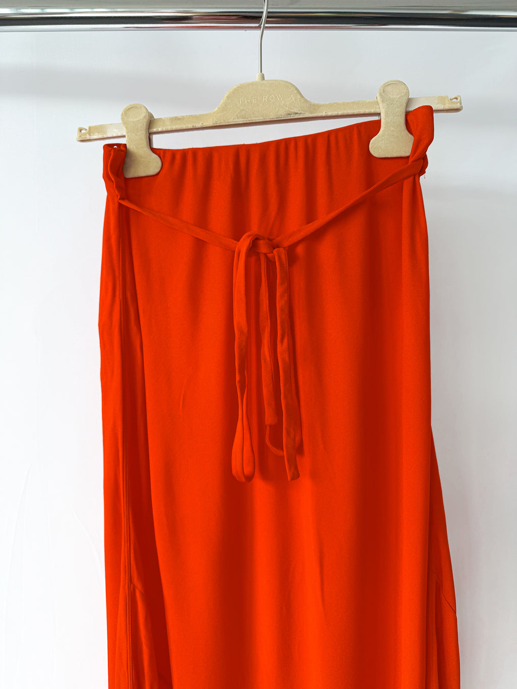 Marni Orange Red High Low Crepe Jersey Maxi Skirt