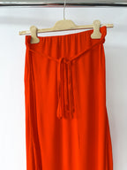 Marni Orange Red High Low Crepe Jersey Maxi Skirt