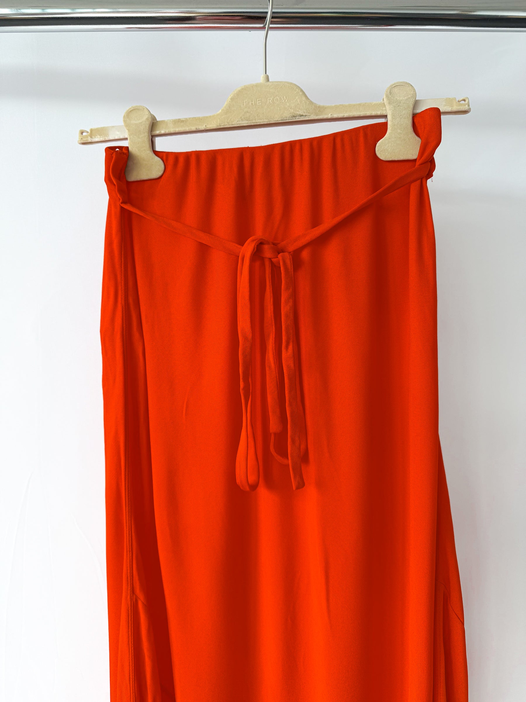 Marni Orange Red High Low Crepe Jersey Maxi Skirt