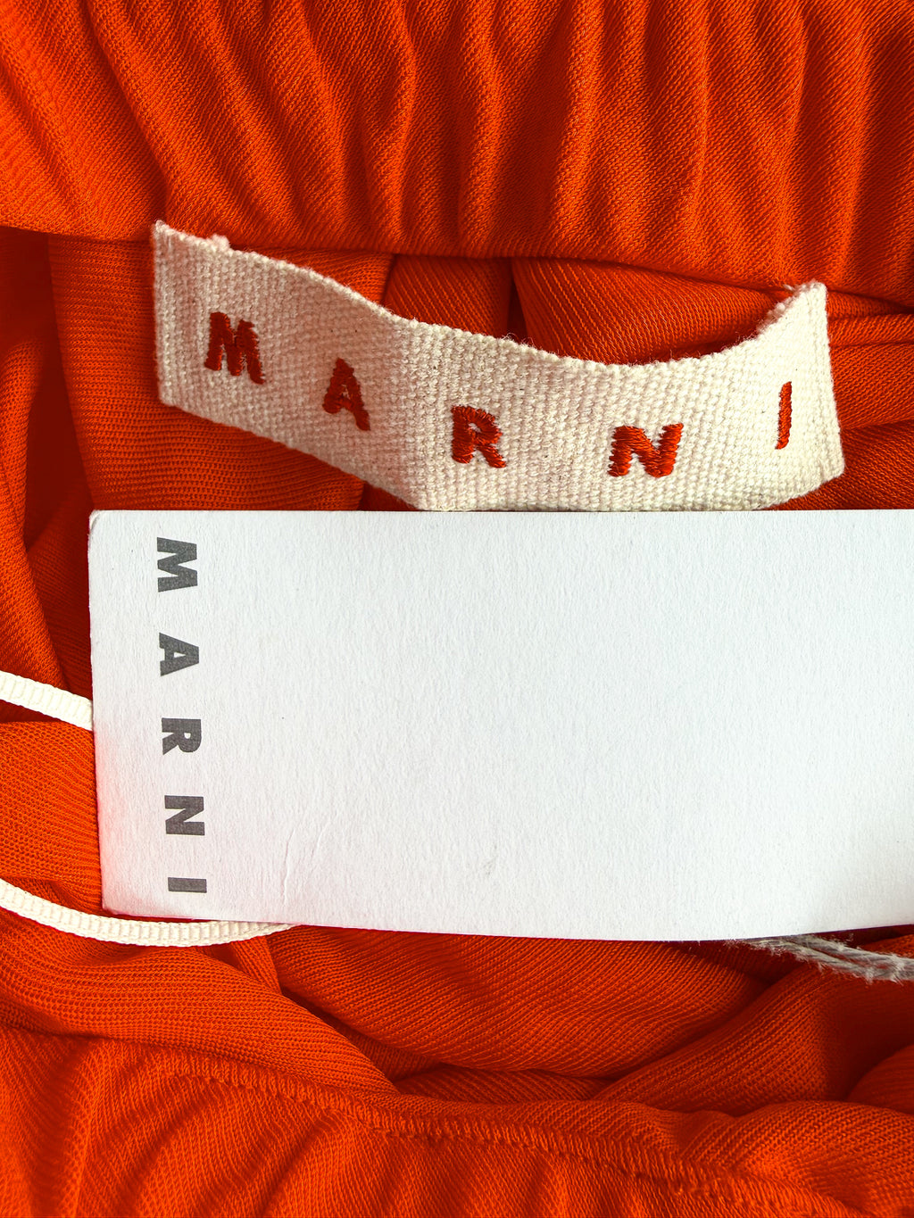 Marni Orange Red High Low Crepe Jersey Maxi Skirt