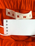 Marni Orange Red High Low Crepe Jersey Maxi Skirt