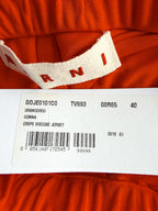 Marni Orange Red High Low Crepe Jersey Maxi Skirt