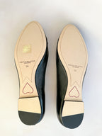 Sophia Webster Black Pirouette Bow Embellished Pump Flats