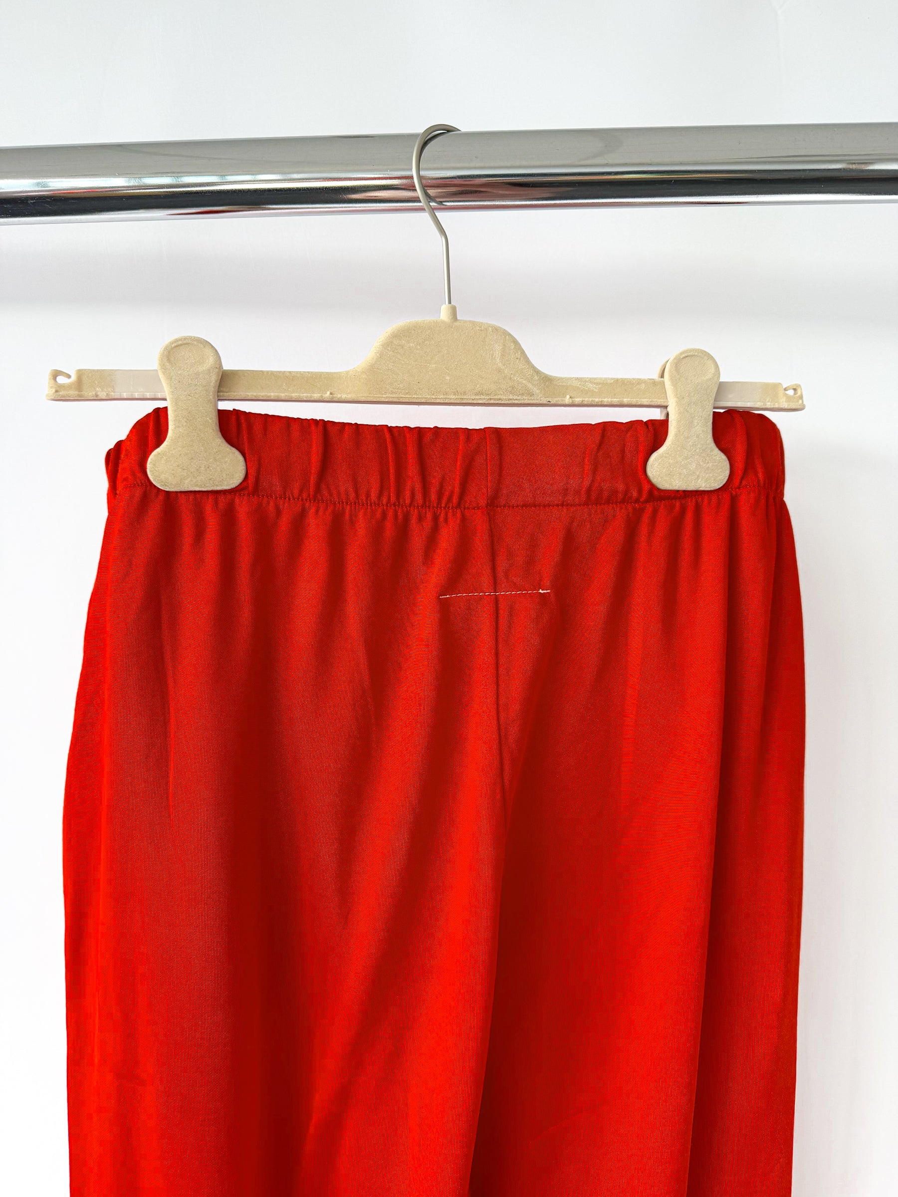 MM6 Maison Margiela Red Elastic Waist Straight Leg Trousers