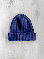 Drake's Navy Lambswool Angora Beanie Hat - House Of Huntington