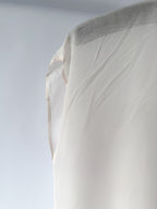 MM6 By Maison Margiela One Sleeve Collared Tie-Up Sheer Cream Blouse
