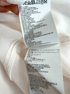 MM6 By Maison Margiela One Sleeve Collared Tie-Up Sheer Cream Blouse