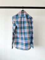 Drake's Linen Cotton Blue Checked Shirt - House Of Huntington
